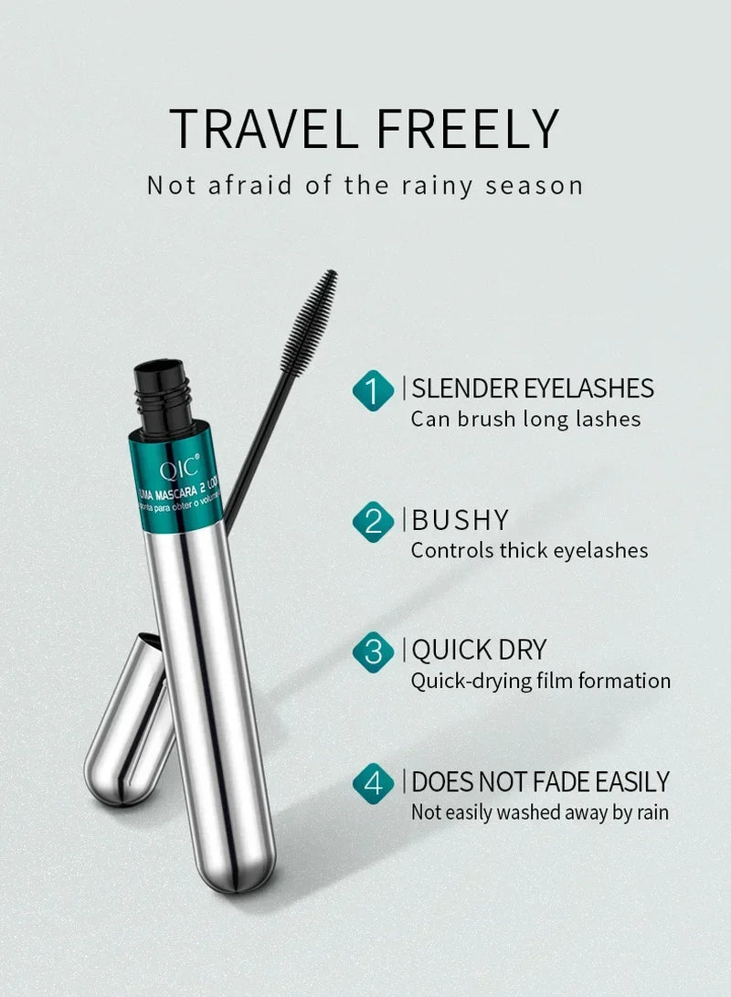 QIC Double Effect 4D Mascara Waterproof Natural