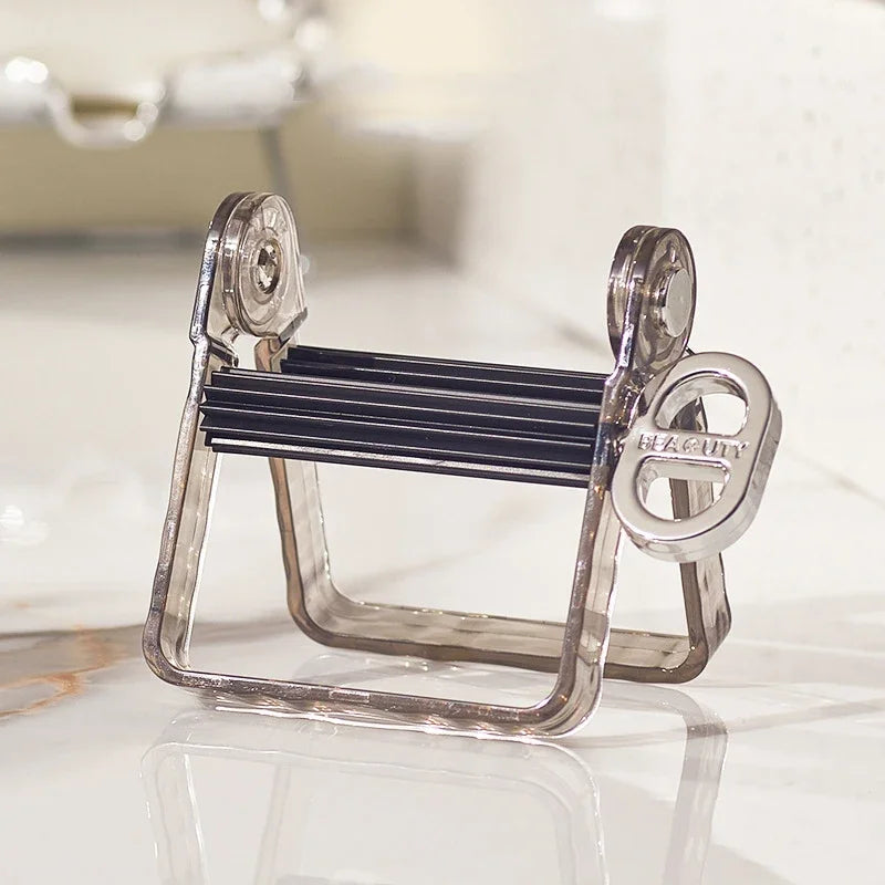 Stainless Steel Silver Toothpaste Squeezer Plastic