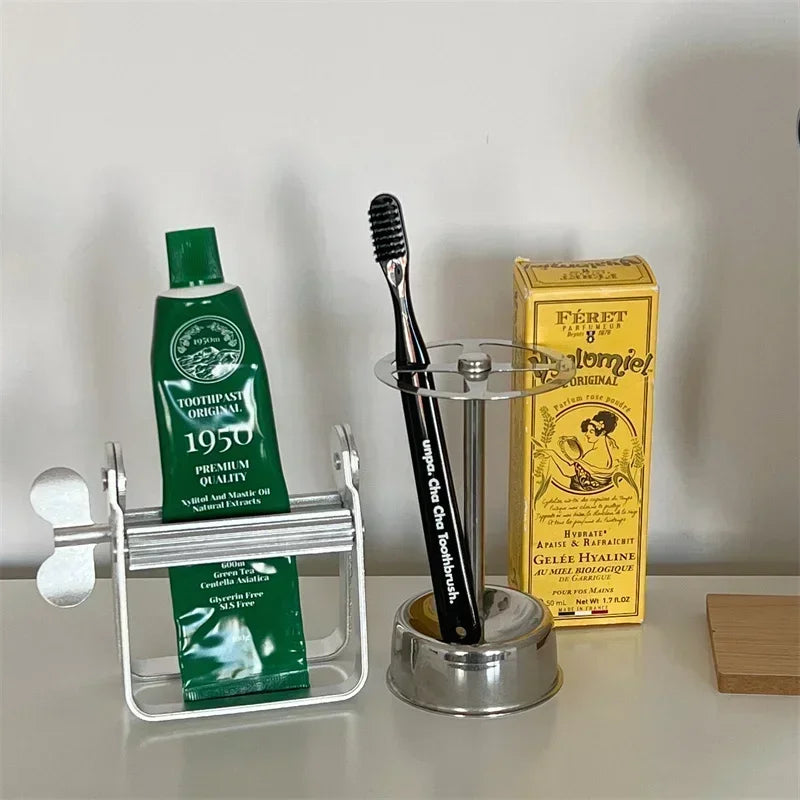 Stainless Steel Silver Toothpaste Squeezer Plastic