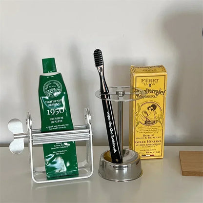 Stainless Steel Silver Toothpaste Squeezer Plastic