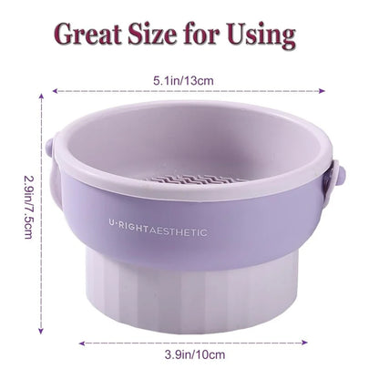 Makeup Brush Cleaner Mat 3 in 1 Silicone Washing Bowl