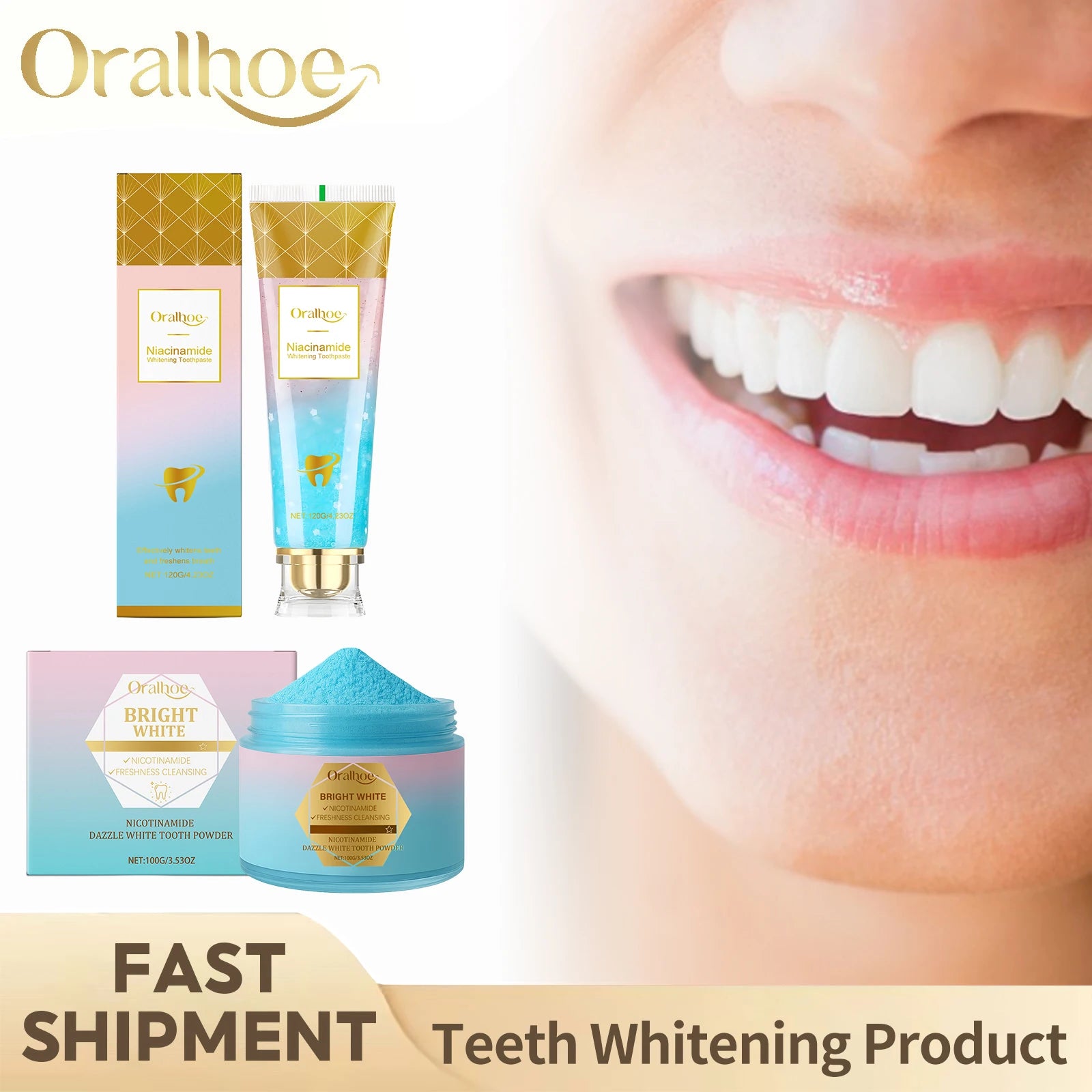 Niacinamide Teeth Brighten Toothpaste Plaque