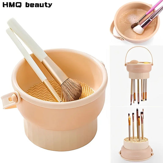 Makeup Brush Cleaner Mat 3 in 1 Silicone Washing Bowl