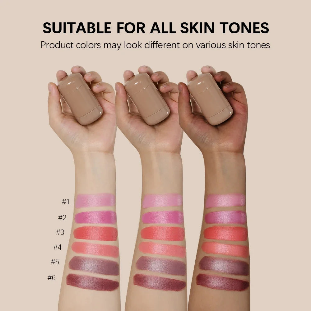 3In1 Cheek Lip Tinted Moistured Blush Stick Waterproof