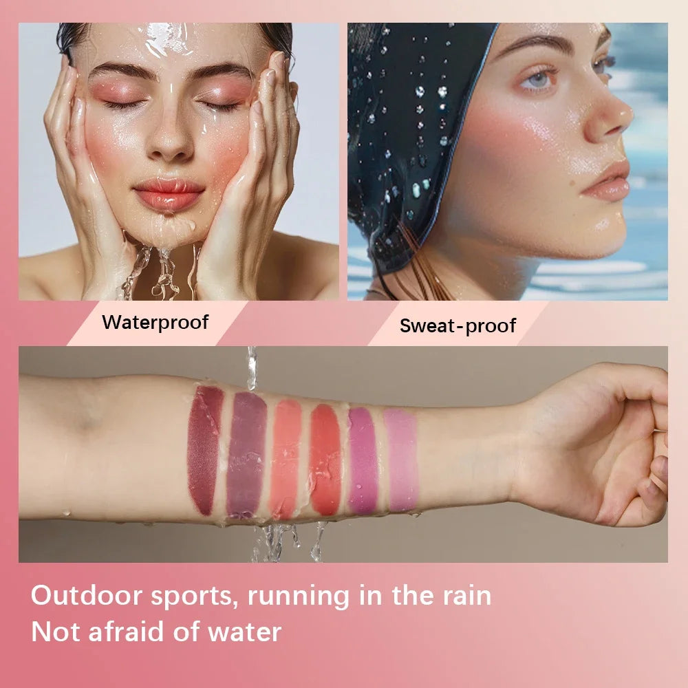3In1 Cheek Lip Tinted Moistured Blush Stick Waterproof